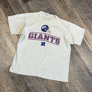 Vintage 1990's NY Giants Shirt Size XL Salem Sportswear 1995 Grey Graphic Tee